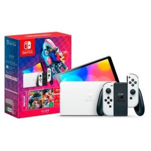 Console Nintendo Switch OLed Lacrado Versão Mario Kart 8 Delux c/ 3 Meses de Assinatura Nintendo